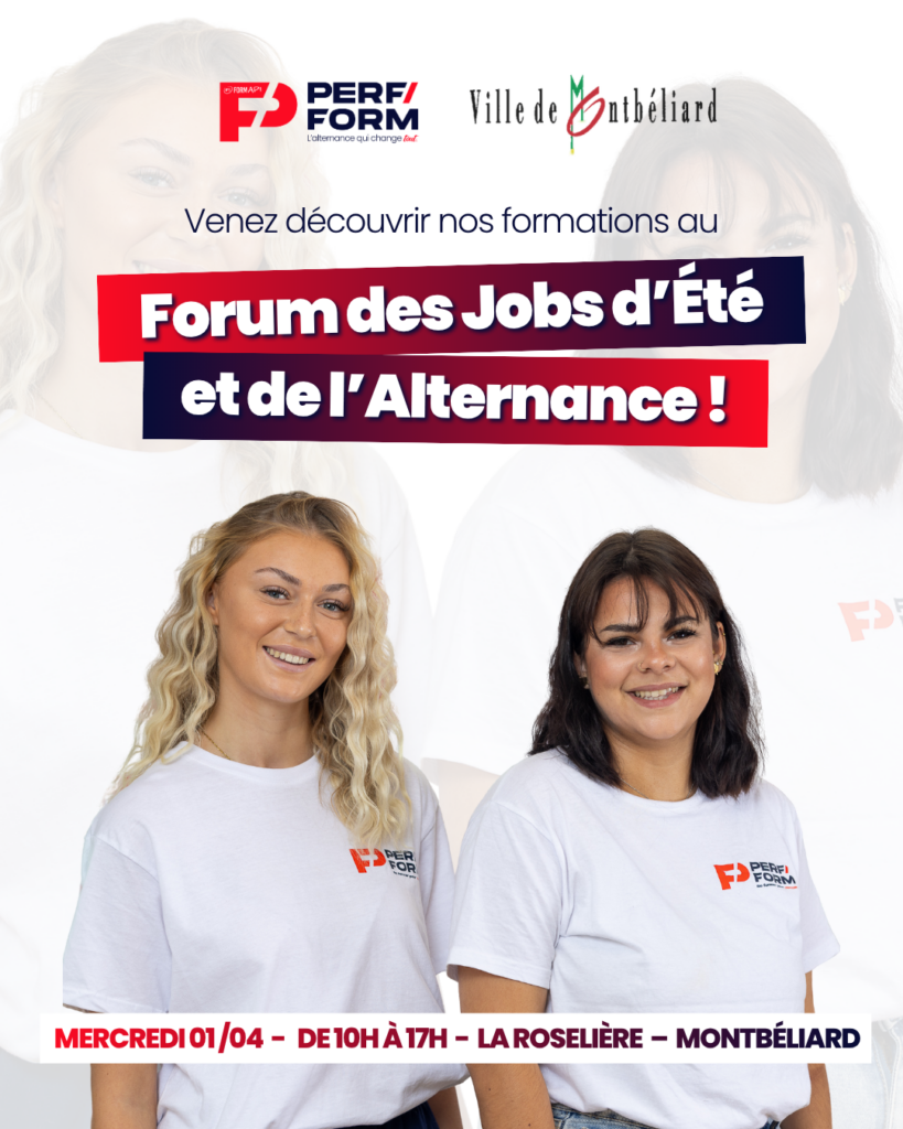 Retrouvez Perf Form au Forum des Jobs d'Été et de l'Alternance